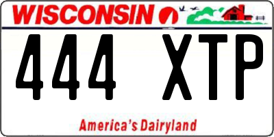 WI license plate 444XTP