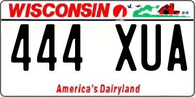 WI license plate 444XUA