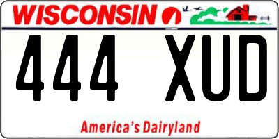 WI license plate 444XUD