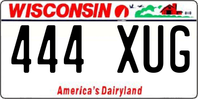 WI license plate 444XUG