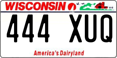 WI license plate 444XUQ