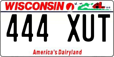 WI license plate 444XUT