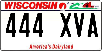 WI license plate 444XVA