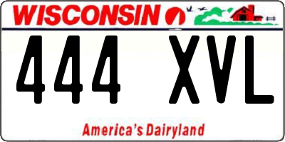 WI license plate 444XVL