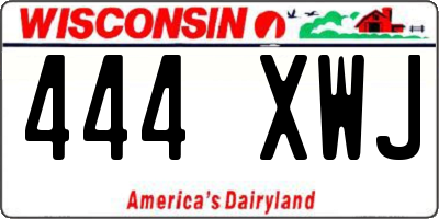 WI license plate 444XWJ