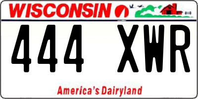 WI license plate 444XWR