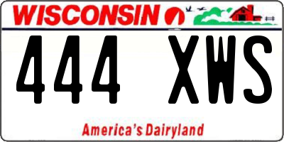 WI license plate 444XWS