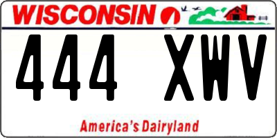 WI license plate 444XWV