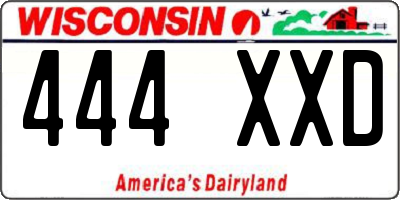 WI license plate 444XXD