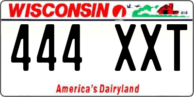 WI license plate 444XXT
