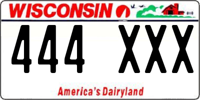 WI license plate 444XXX