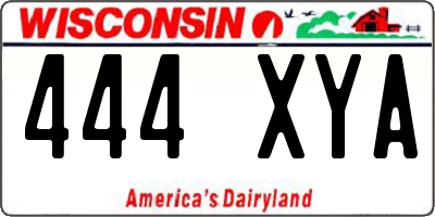 WI license plate 444XYA