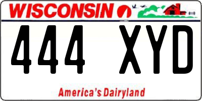 WI license plate 444XYD
