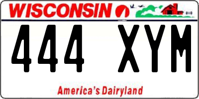 WI license plate 444XYM