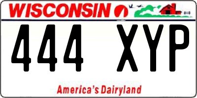 WI license plate 444XYP