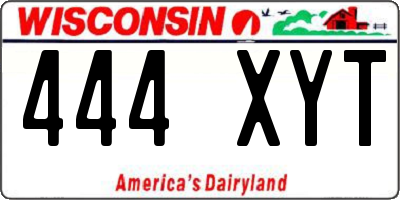 WI license plate 444XYT