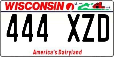 WI license plate 444XZD