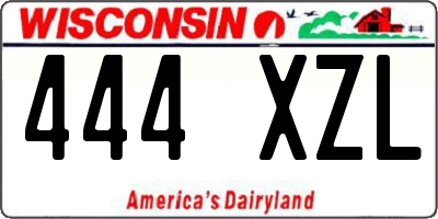 WI license plate 444XZL