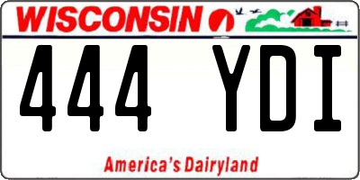 WI license plate 444YDI