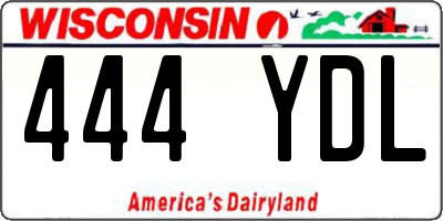 WI license plate 444YDL