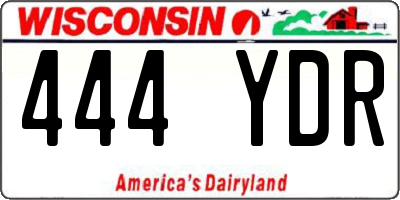 WI license plate 444YDR