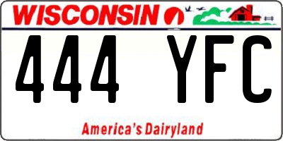 WI license plate 444YFC