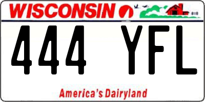 WI license plate 444YFL