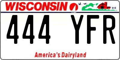 WI license plate 444YFR