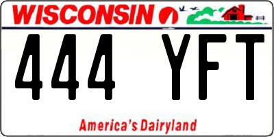 WI license plate 444YFT
