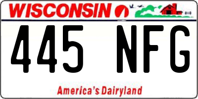 WI license plate 445NFG