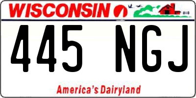 WI license plate 445NGJ
