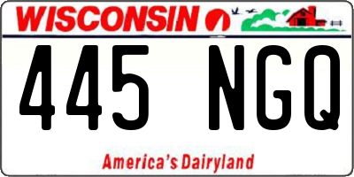 WI license plate 445NGQ