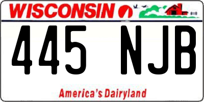 WI license plate 445NJB