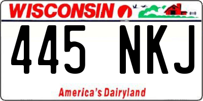WI license plate 445NKJ