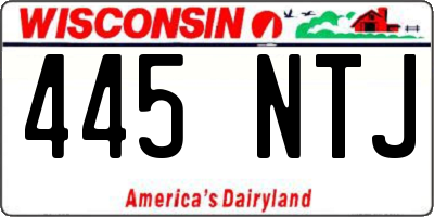 WI license plate 445NTJ