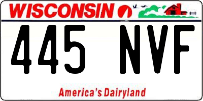 WI license plate 445NVF