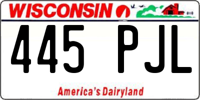 WI license plate 445PJL