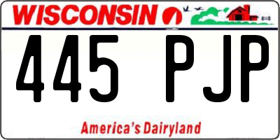 WI license plate 445PJP