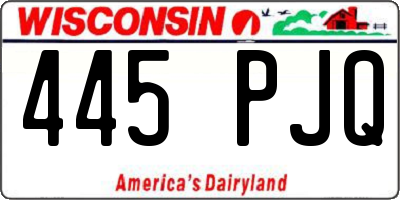 WI license plate 445PJQ