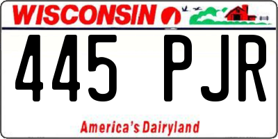 WI license plate 445PJR