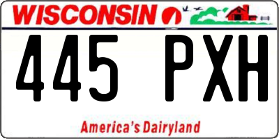 WI license plate 445PXH
