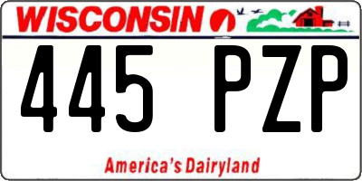 WI license plate 445PZP