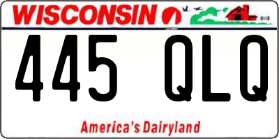 WI license plate 445QLQ