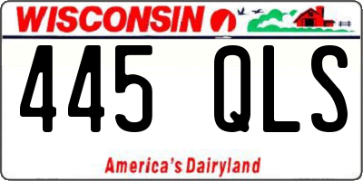 WI license plate 445QLS