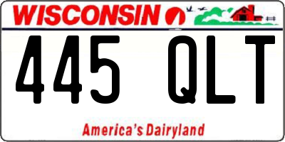 WI license plate 445QLT