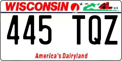 WI license plate 445TQZ