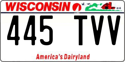 WI license plate 445TVV