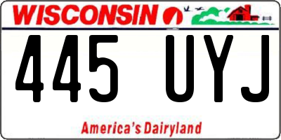WI license plate 445UYJ