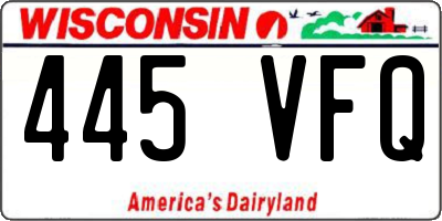 WI license plate 445VFQ