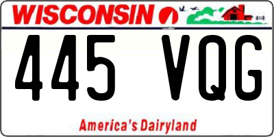WI license plate 445VQG